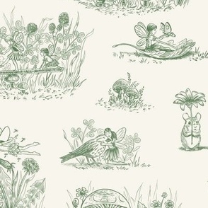 Fairies Toile2 Green