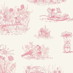 Fairies Toile2 Pink