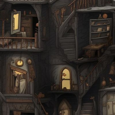 Inside Haunted House_Gray