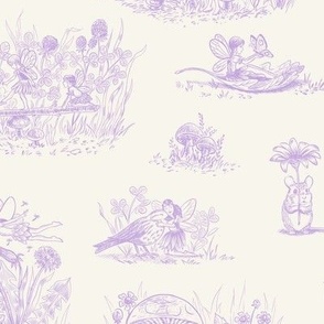 Fairies Toile2 Purple