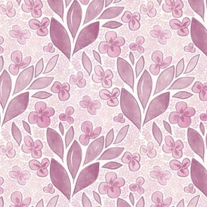 Pink Hydrangea - Warm Off White - Medium