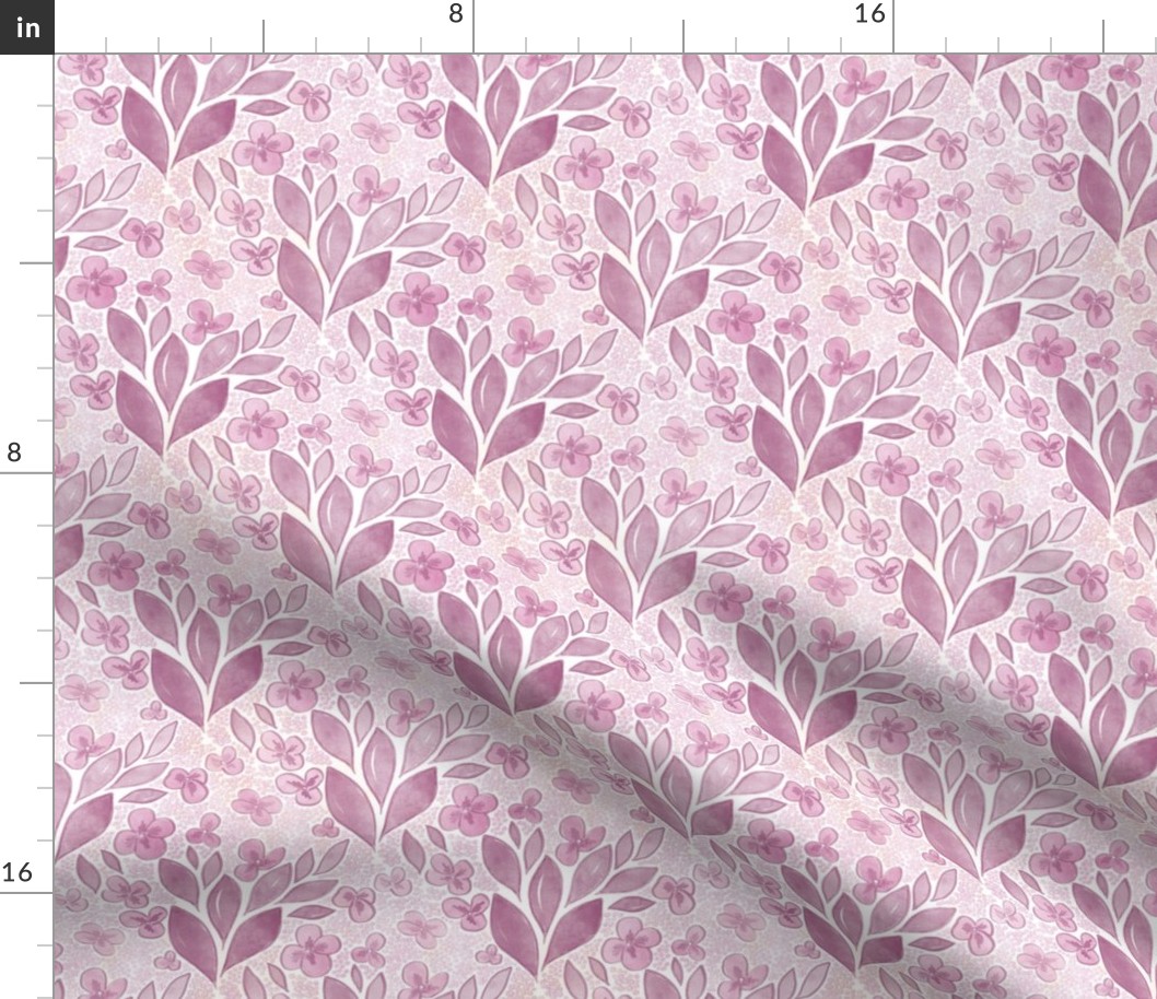 Pink Hydrangea - White Background - Medium