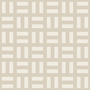 medium scale // parquet - bone beige_ creamy white - simple clean geometric // 6 inch repeat