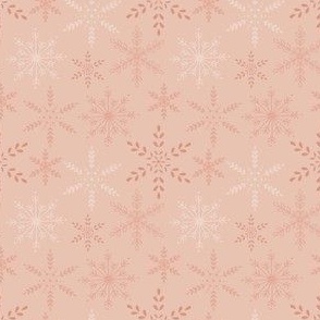 Pink snowflakes on pink 3x3