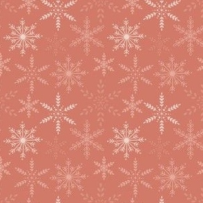 Snowflakes on pink 3x3