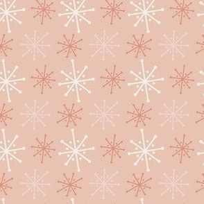 Snowflakes on pink 2x2