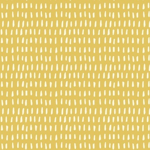 Organic Dash Design: cream dash marks on yellow background.