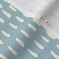 Organic Dash Design: cream dash marks on light blue background.