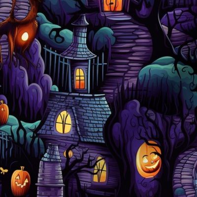 Purple Haunted Houses