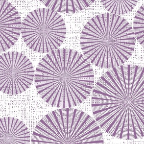 Lace discs lavendar-white