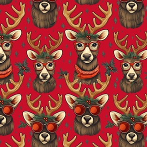 Reindeer Wearing Red Glasses