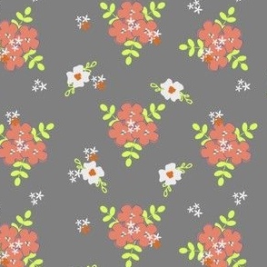 grey floral