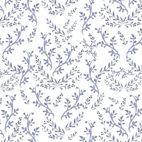 berry vine blue on white