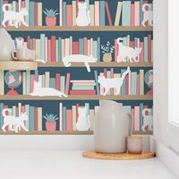 Cats on the Bookshelf (Large)