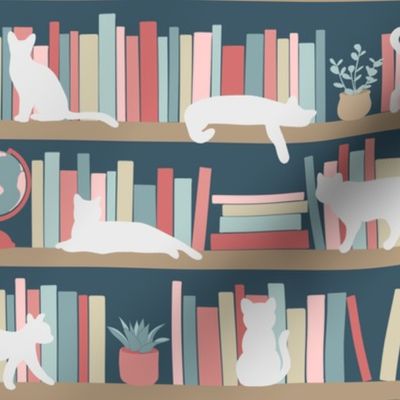Cats on the Bookshelf (Small)