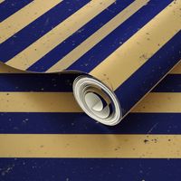 Cobalt Blue and White Splattered Paint Horizontal Cabana Tent Stripe