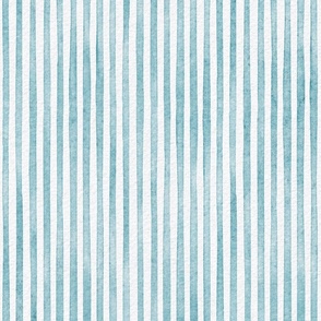 watercolor blue stripe - lagoon color - botanical blue stripe wallpaper
