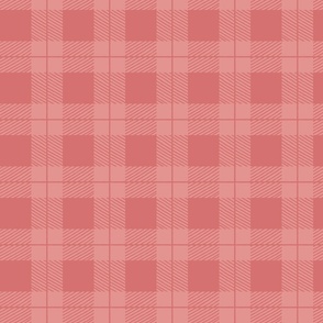 Cozy Plaid in Coral