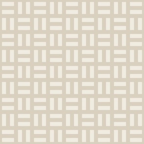 small scale // parquet - bone beige_ creamy white - simple clean geometric // 4 inch repeat