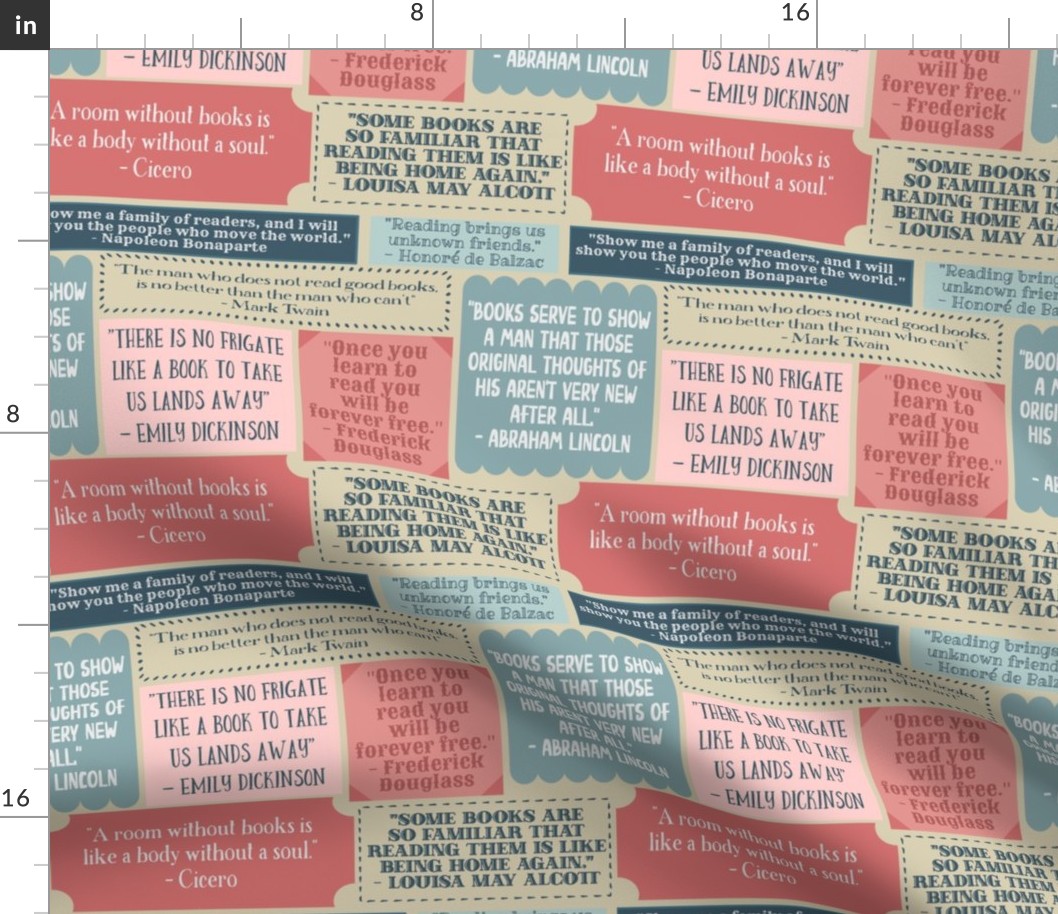 Reading and Book Quotes Collage