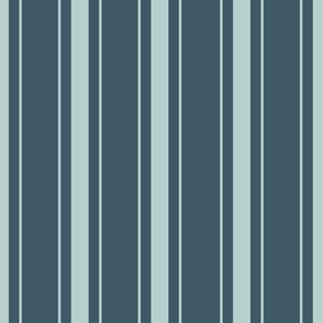 Teal and Mint Green Vertical Stripes