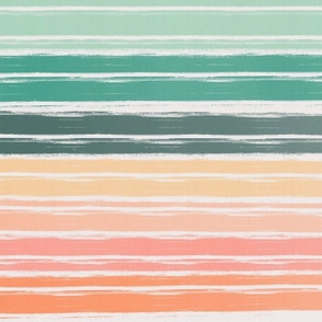 Lake Life Abstract Sunset on the Water Hand Drawn Brush Strokes Coastal Beach Stripes