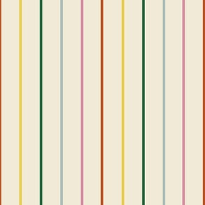 Retro Colors Vertical Stripes