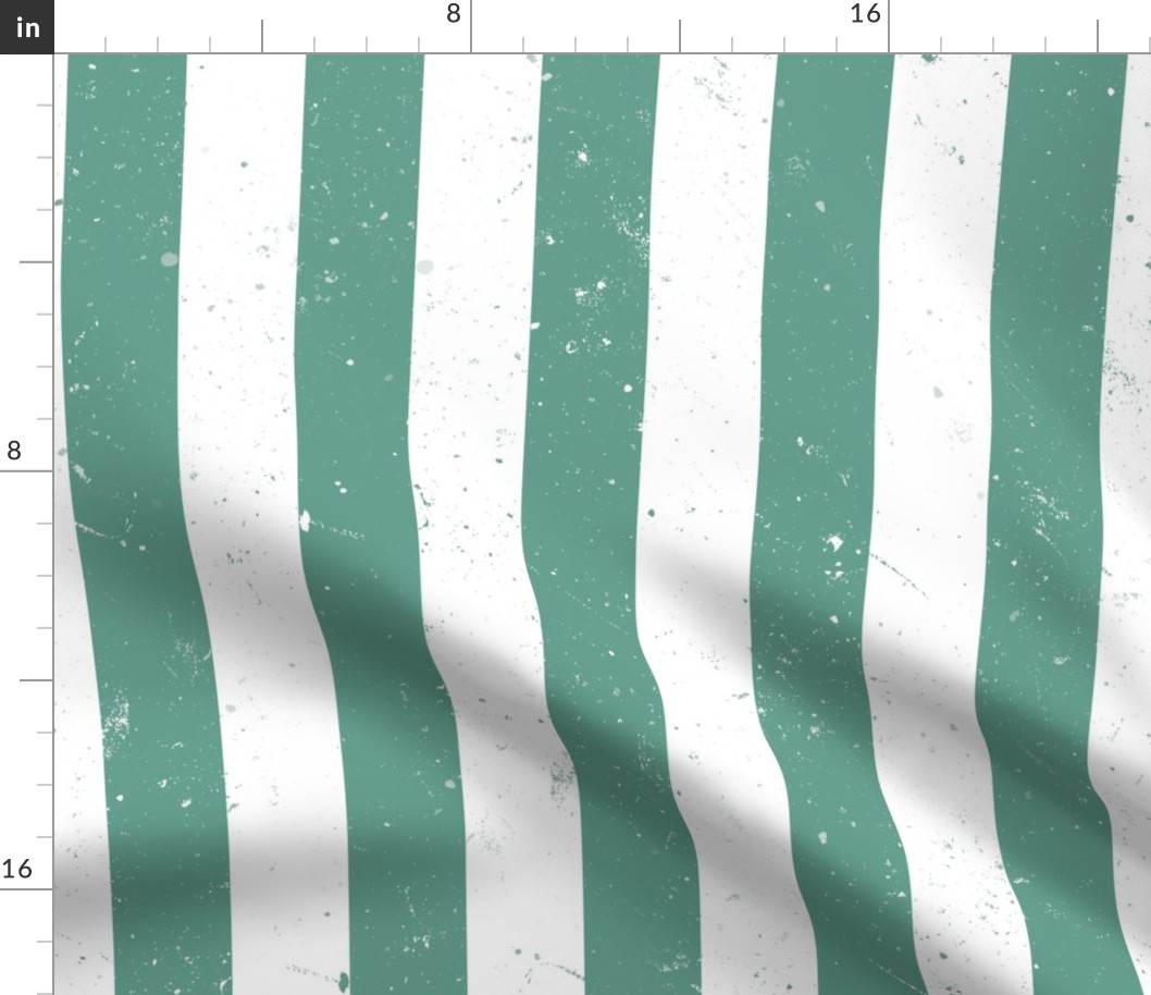Fern Green and White Splattered Paint Vertical Cabana Tent Stripe to Match the Cut and Sew Christmas Dolls and Stockings 