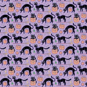 spooky cats small purple and black copy