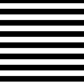 broad horizontal stripes - black and white