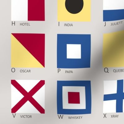 2" Nautical Flags A to Z with NATO International Spelling