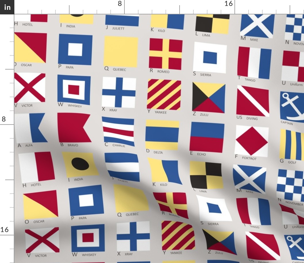 2" Nautical Flags A to Z with NATO International Spelling