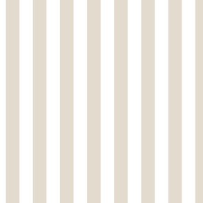 broad vertical stripes -beige and white