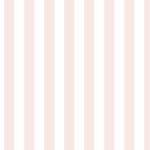 broad vertical stripes -pastel pink and white