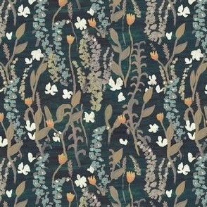 Wildflowers Floral Ditsy in dark blue