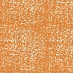 weaving linen orange and cream