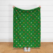 Stars (XL Size) - Playful repeat pattern in red, blue, green, and yellow