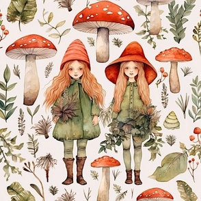 Mushroom Ladies In The Witches' Woods