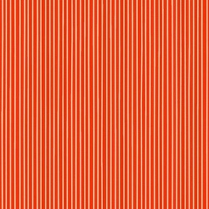Christmas Stripe - Repeat handdrawn stripe pattern in cream on red