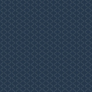 Flowing Dots - Navy Blue (Small Scale)