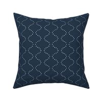 Flowing Dots - Navy Blue (Medium Scale)