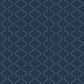 Flowing Dots - Navy Blue (Medium Scale)