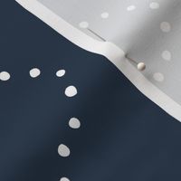 Flowing Dots - Navy Blue (Large Scale)