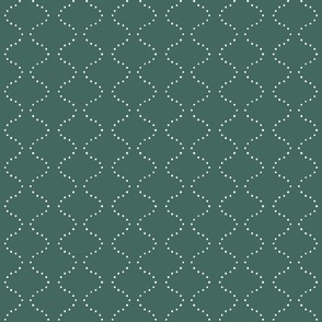 Flowing Dots - Pine Green (Medium Scale)