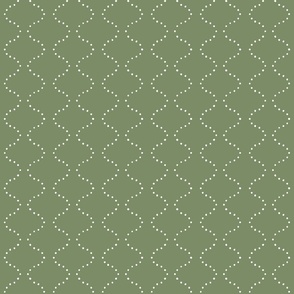 Flowing Dots - Sage Green (Medium Scale)