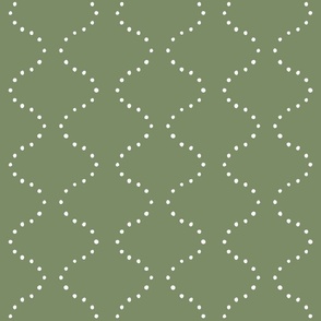 Flowing Dots - Sage Green (Large Scale)