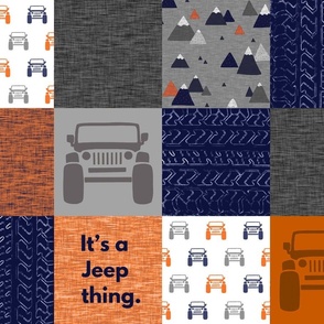 Jeep Thing - navy, orange, grey, white