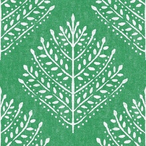 Emerald Eloise Leaves Textured Large Scale
