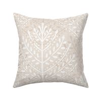 Cream Eloise Garden Leaves Textured Large Scale