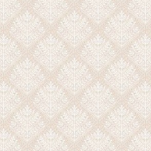 Cream Eloise Garden Leaves Textured Small Scale